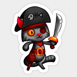 Cat pirate Sticker